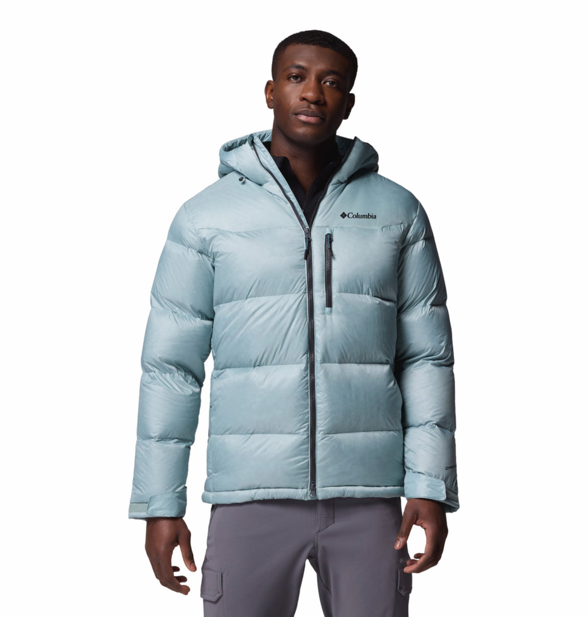Columbia Men Blue Omni-Heat Inifnity Cloudview Hooded Down Jacket