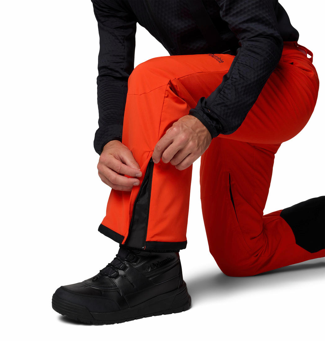 A Men Wearing Columbia Men Orange Cirque Bowl Pant