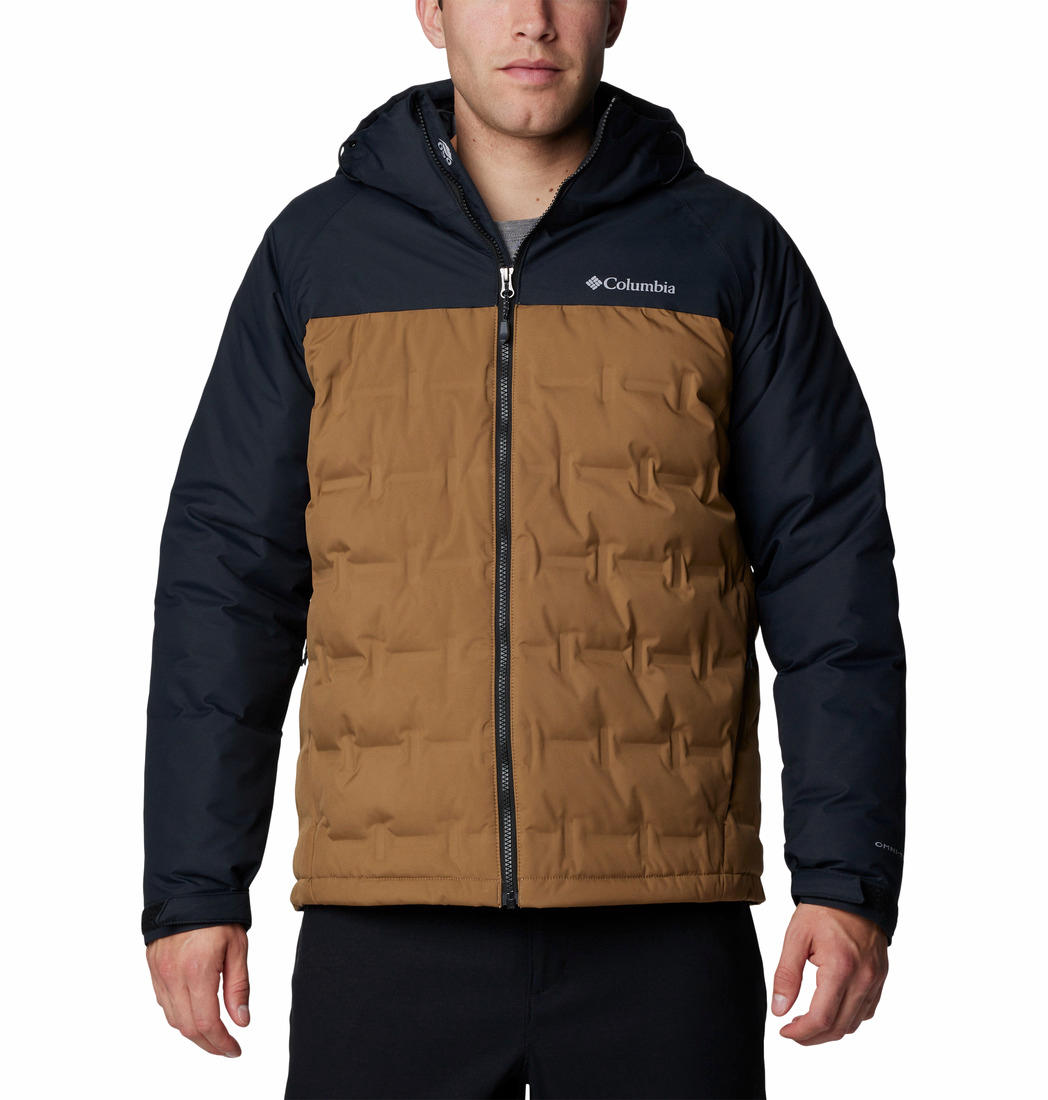 Columbia Men Brown Grand Trek III Down Hooded Jacket