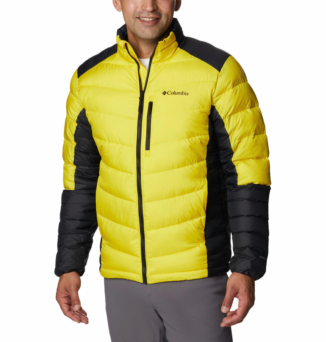 Columbia Men Yellow Omni-Heat Inifnity Labyrinth Loop Down Jacket