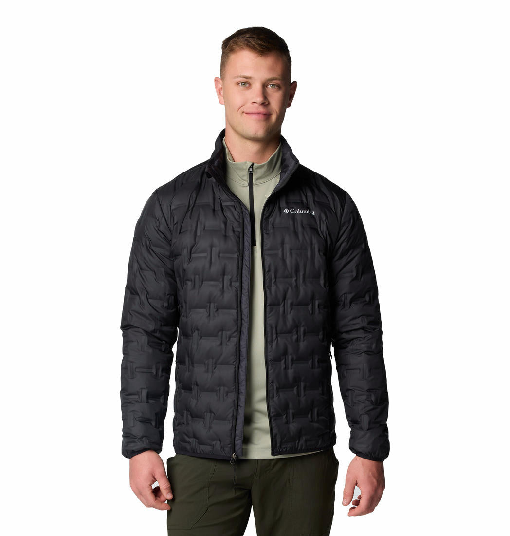 A Men Wearing Columbia Men Black Delta Ridge II Down Jacket