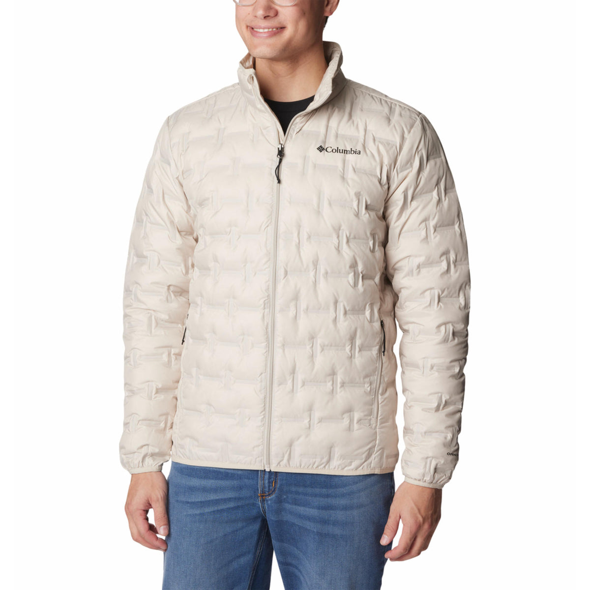 Columbia Men Beige Omni-Heat Reflective Delta Ridge II Down Jacket