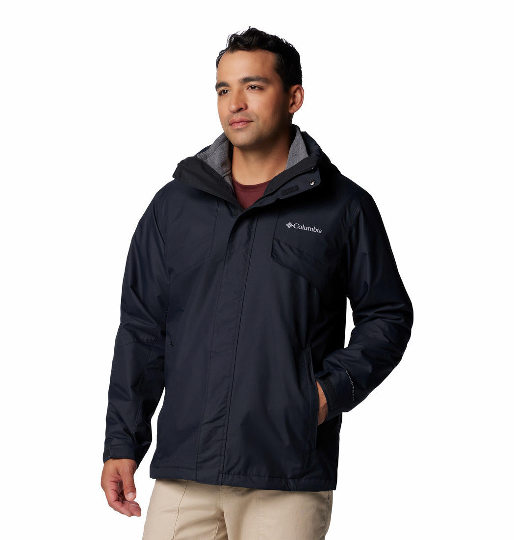 A Men Wearing Columbia Men Black Bugaboo III Fleece Interchange Jacket