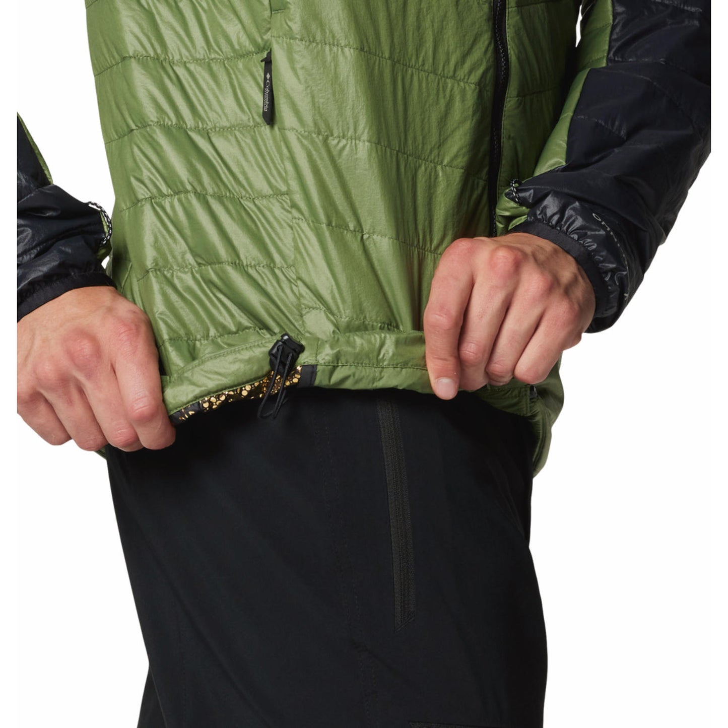 Columbia Men Green Omni-Heat Inifnity Platinum Peak II Hooded Down Jacket