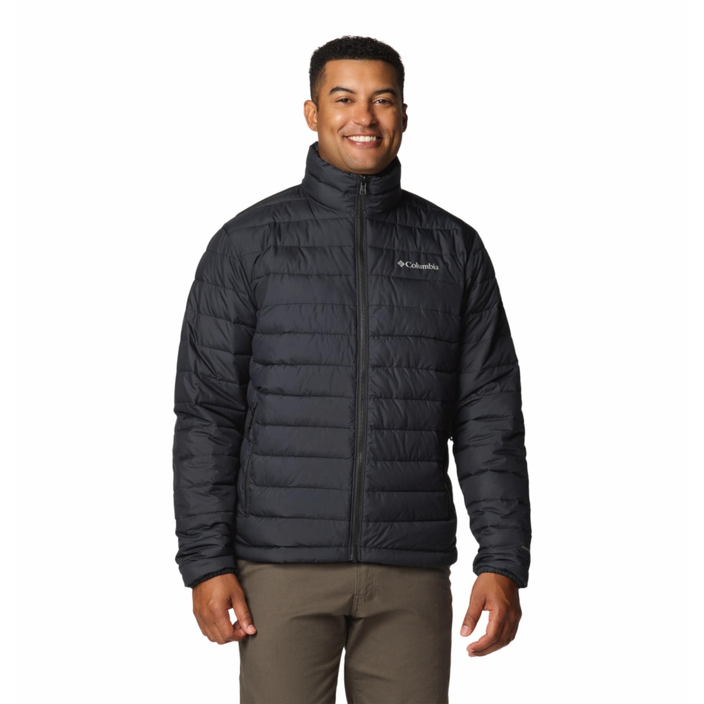 A Men Wearing Columbia Men Brown Point Park Interchange Jacket