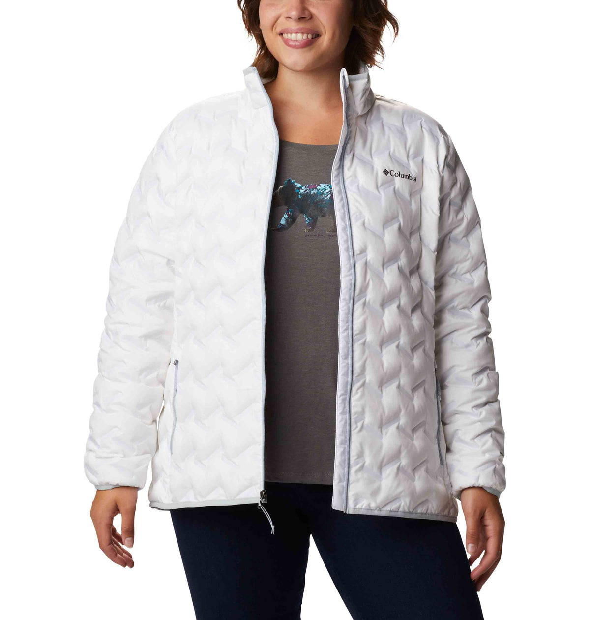 Columbia Women White Delta Ridge Down Jacket