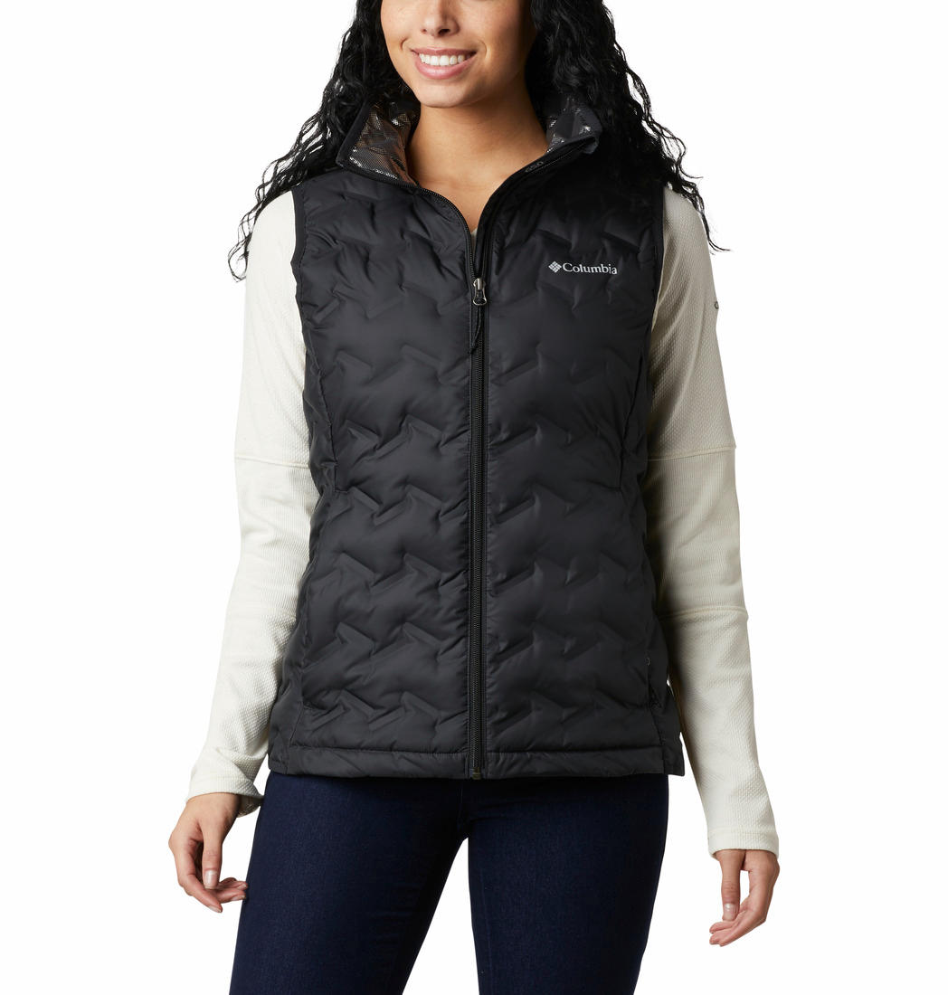 Columbia Women Black Delta Ridge Down Vest