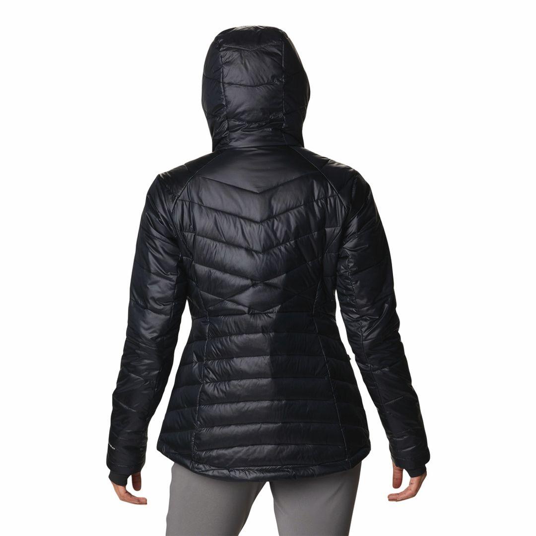 A Women Wearing Columbia Women Black Joy Peak Hooded Jacket