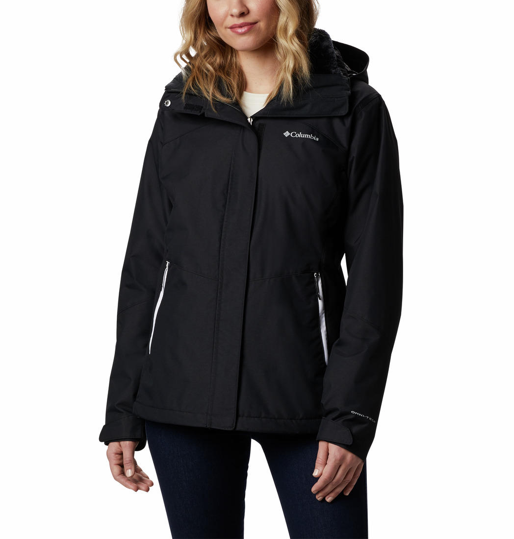 Columbia Women's Black Omni-Heat Reflective Bugaboo II Fleece Hooded Interchange Jacket