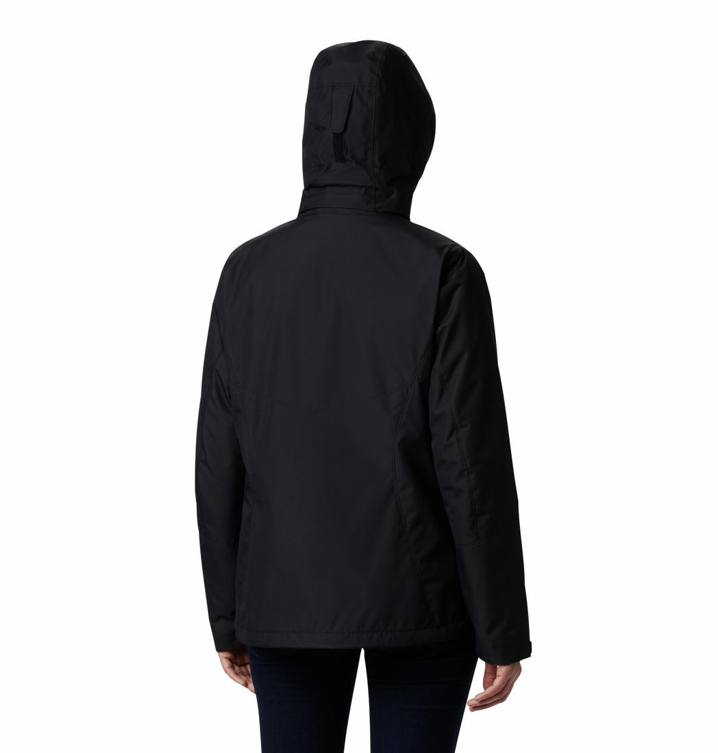 Columbia Women's Black Omni-Heat Reflective Bugaboo II Fleece Hooded Interchange Jacket