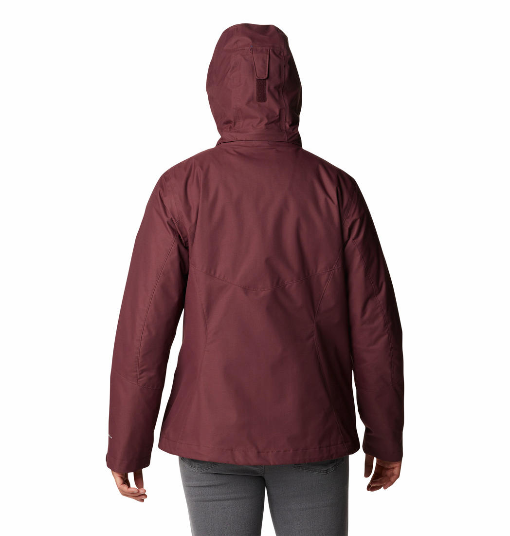 Columbia Women's Red Omni-Heat Reflective Bugaboo II Fleece Hooded Interchange Jacket