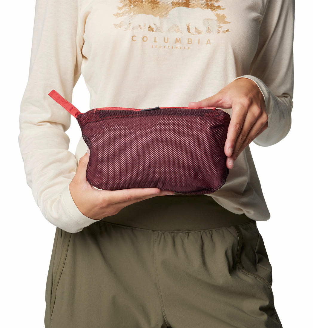 A Women Wearing Columbia Women Red Switchback IV Jacket