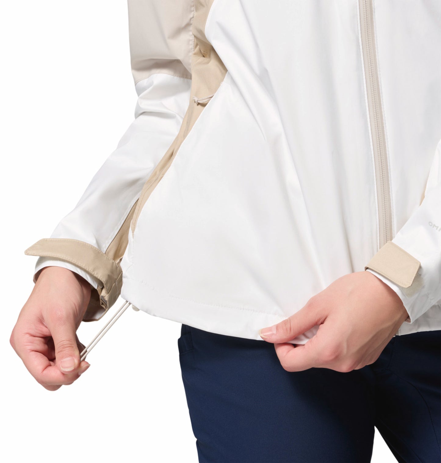 Columbia Women Off-White Omni-Tech Waterproof Inner Limits IV Rain Jacket