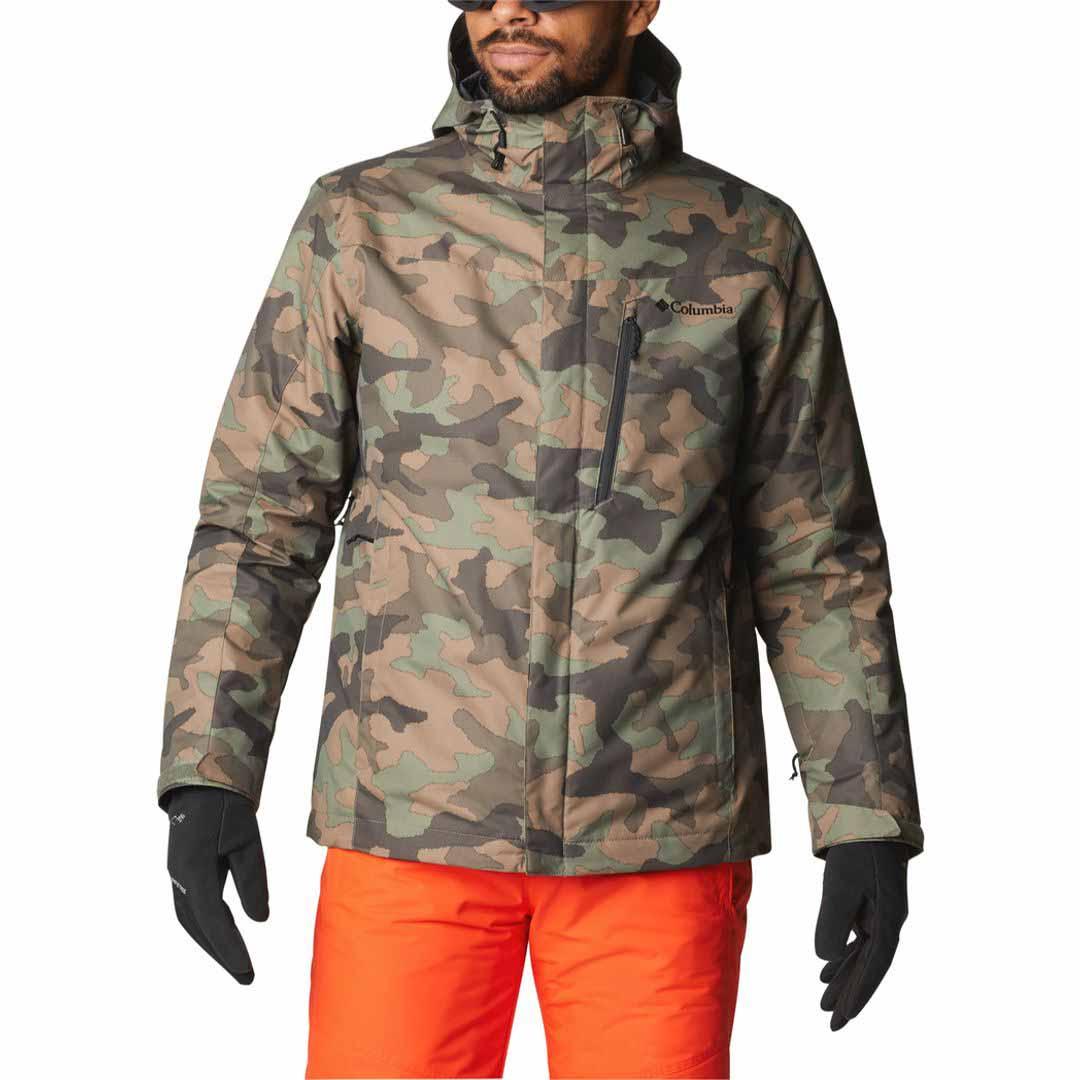 Columbia Men Green Omni-Heat Reflective Whirlibird IV Hooded Interchange Jacket