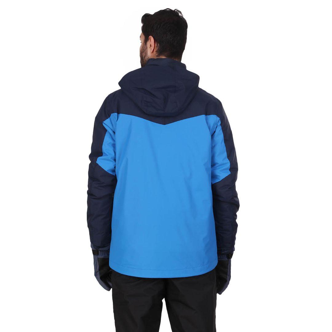 Columbia Men Blue Omni-Heat Reflective Whirlibird IV Hooded Interchange Jacket