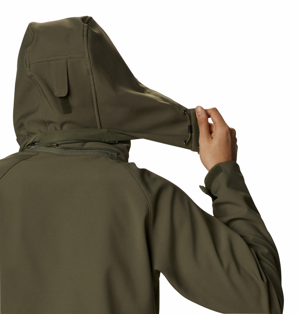 Columbia Men Green Cascade Ridge II Hooded Softshell Jacket