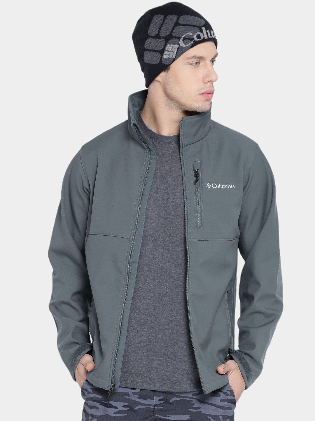 Columbia Men Grey Ascender Softshell Jacket