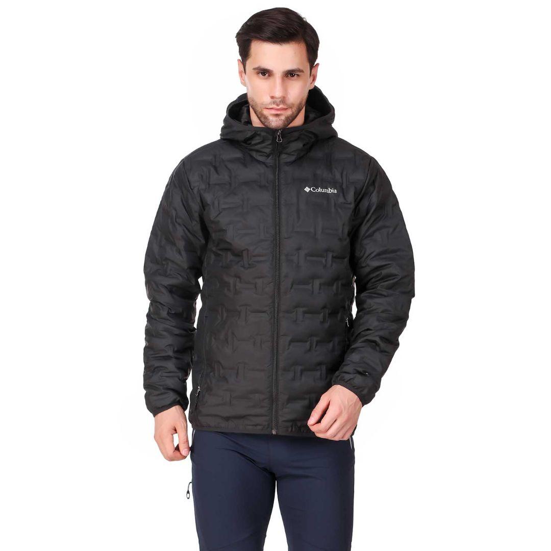 Columbia Men Black Omni-Heat Reflective Delta Ridge Hooded Down Jacket