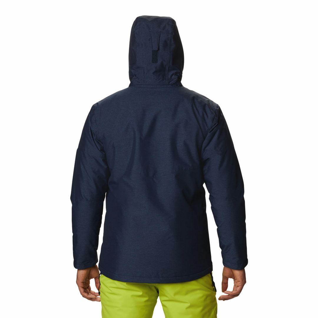 Columbia Men Navy Blue Omni-Heat Reflective Last Tracks Hooded Down Jacket
