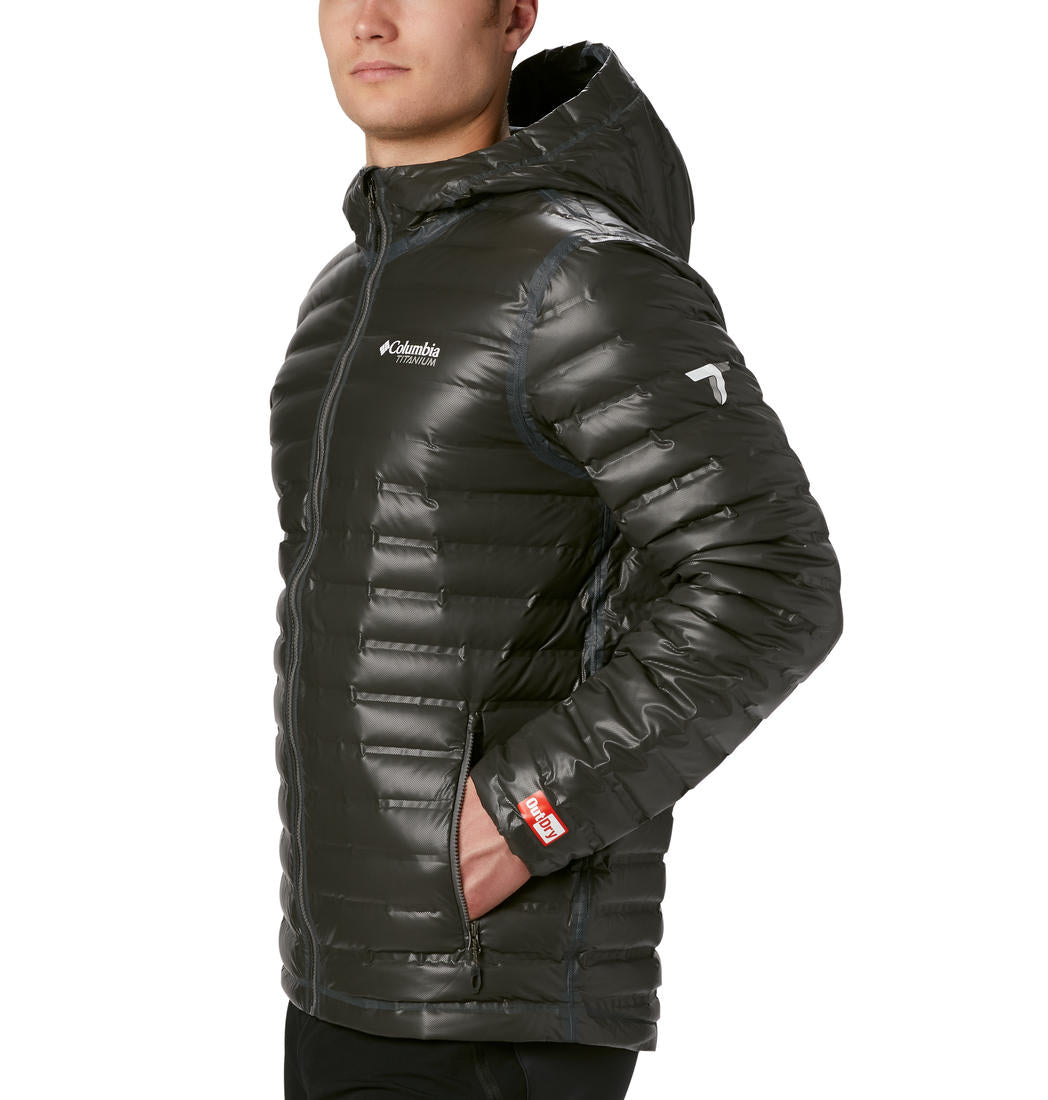 Columbia Men Black OutDry Ex Gold Down Hooded Jkt