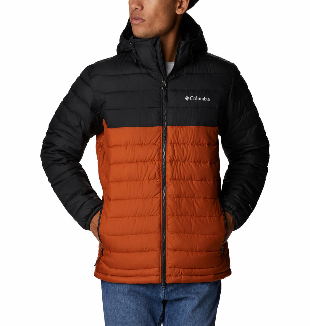 Columbia Men Orange Powder Lite Hooded Jacket