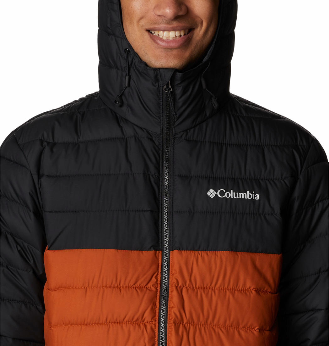 Columbia Men Orange Powder Lite Hooded Jacket