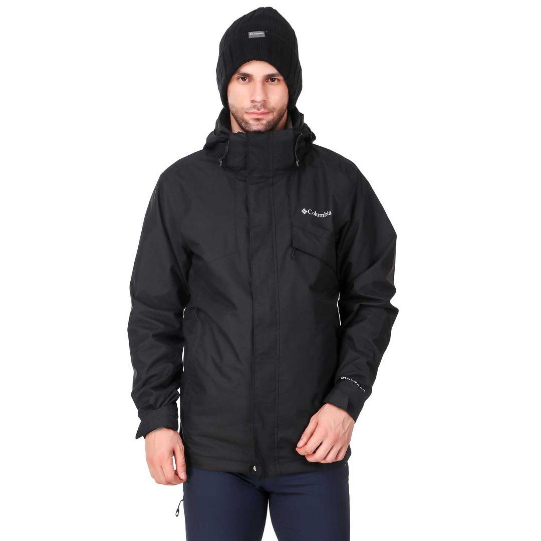 Columbia Men Black Bugaboo II Fleece Interchange Waterproof Outdoor Jacket