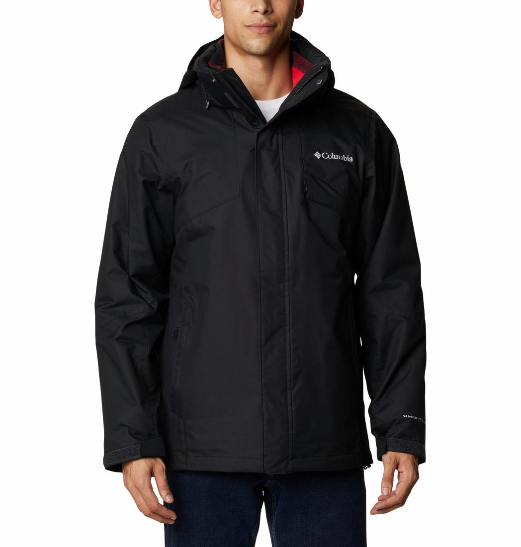 Columbia Men Black Omni-Heat Reflective Bugaboo II Fleece Hooded Jacket