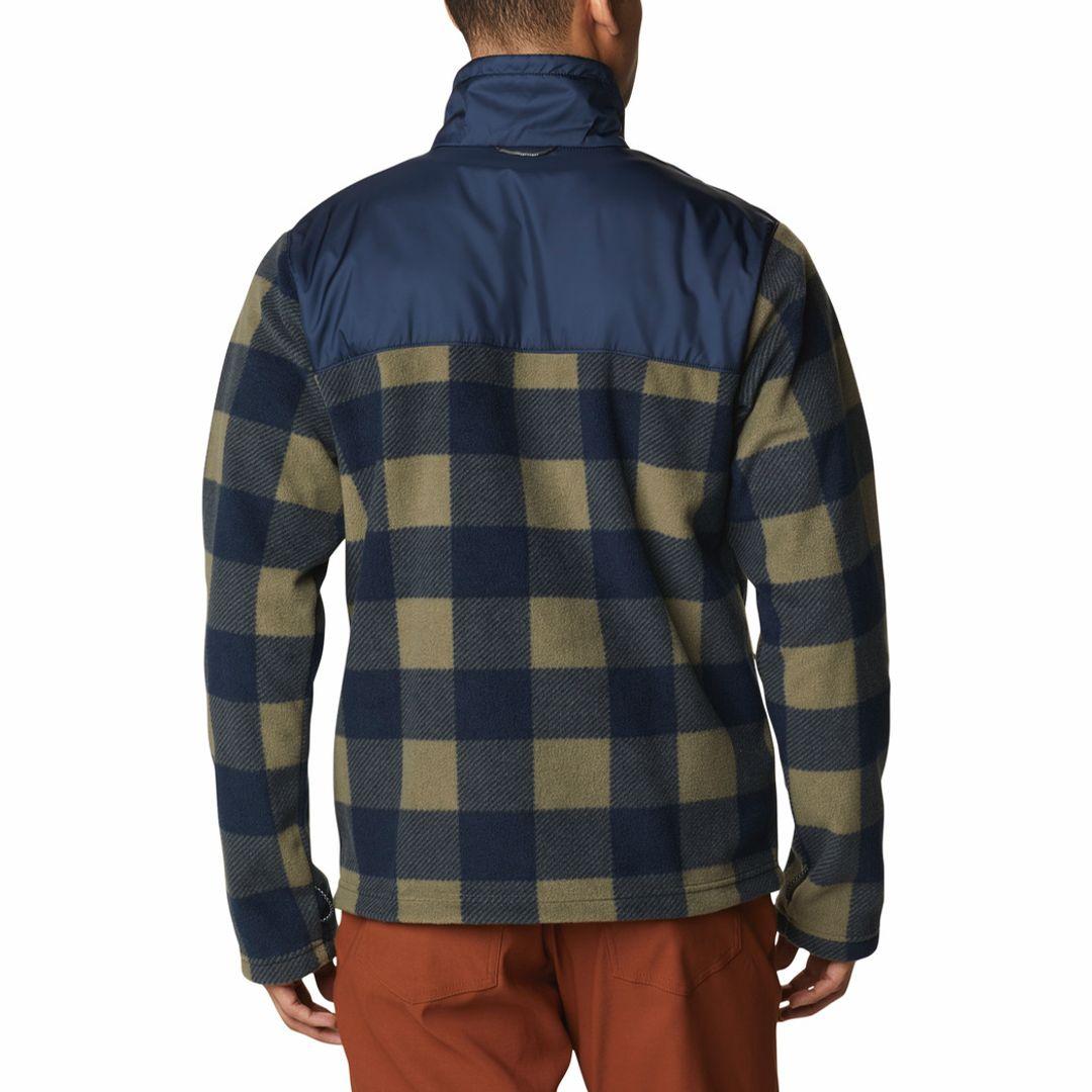 Columbia Men Navy Blue Omni-Heat Reflective Bugaboo II Fleece Hooded Jacket