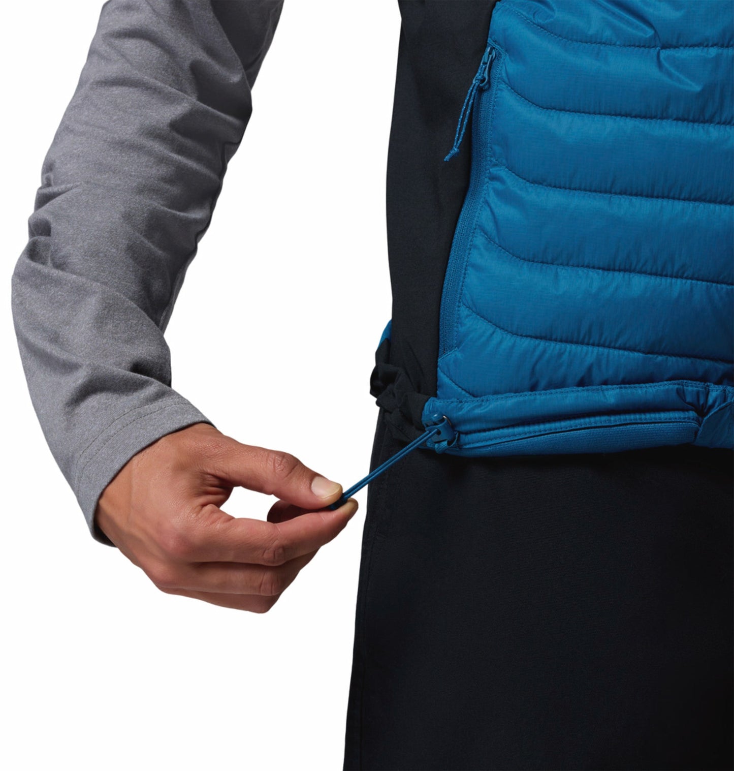 men blue omni shield powder pass hybrid vest