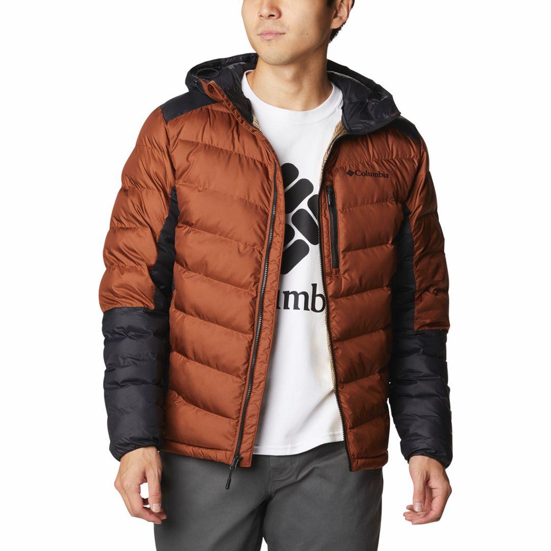 A Men Wearing Columbia Men Brown Labyrinth Loop Hooded Jacket