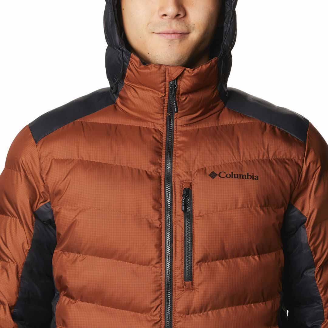 A Men Wearing Columbia Men Brown Labyrinth Loop Hooded Jacket
