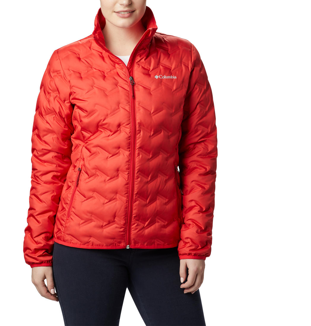 Columbia Women Red Omni-Heat Reflective Delta Ridge Down Jacket