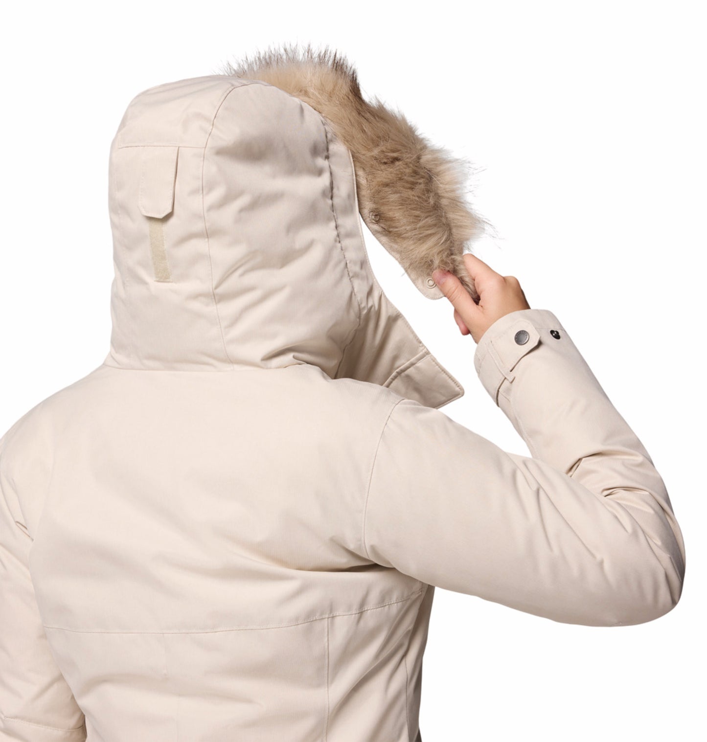 Columbia Women Brown Omni-Heat Reflective Suttle Mountain Long Hooded Down Jacket