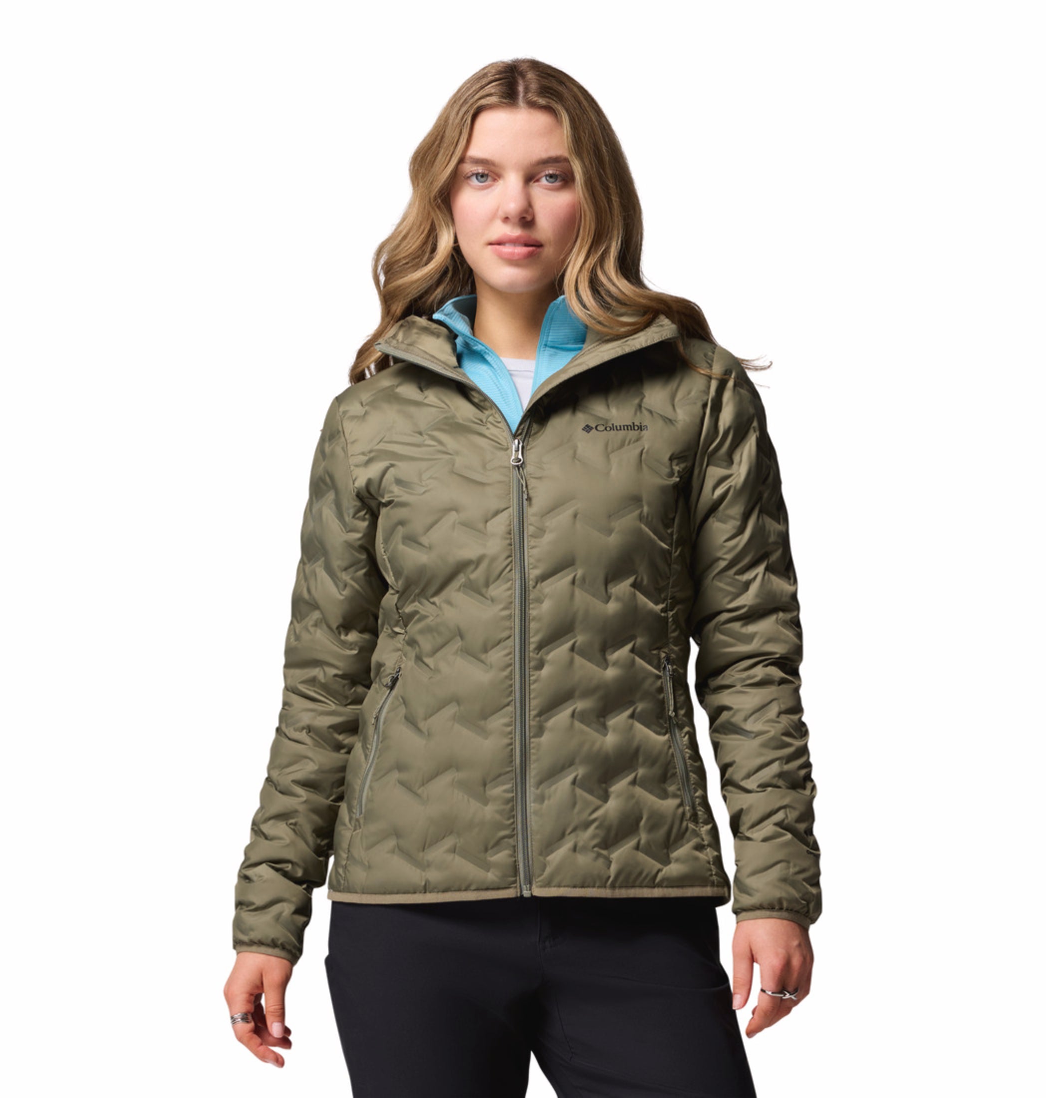 Columbia Women Green HEAT SEAL Delta Ridge II Down Jacket