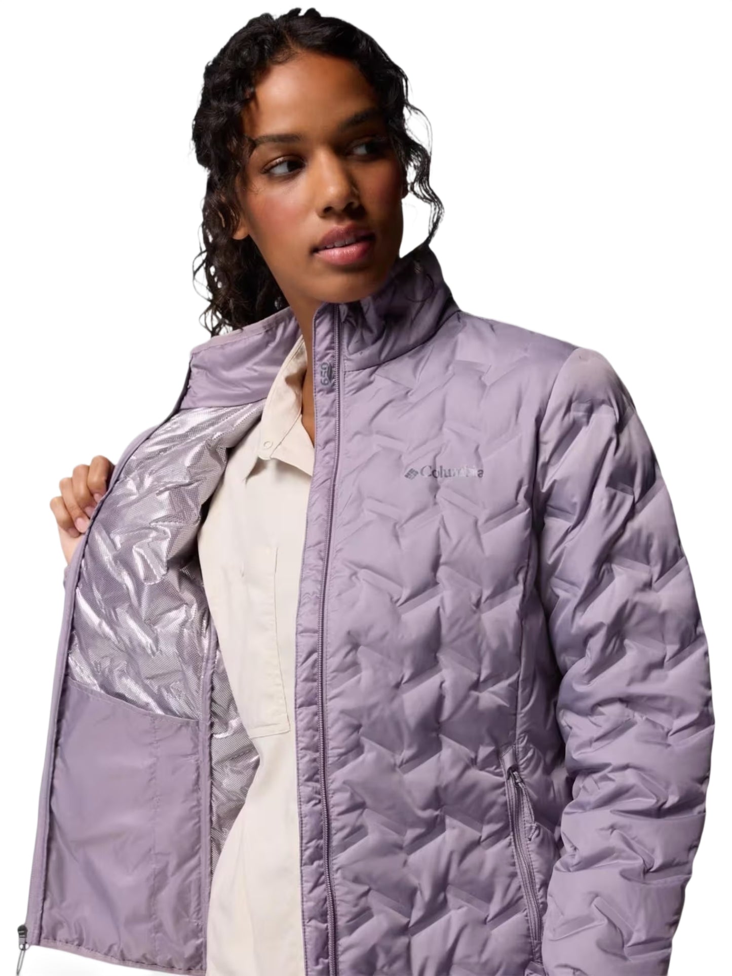 Columbia Women Purple Heat Seal Delta Ridge II Down Jacket