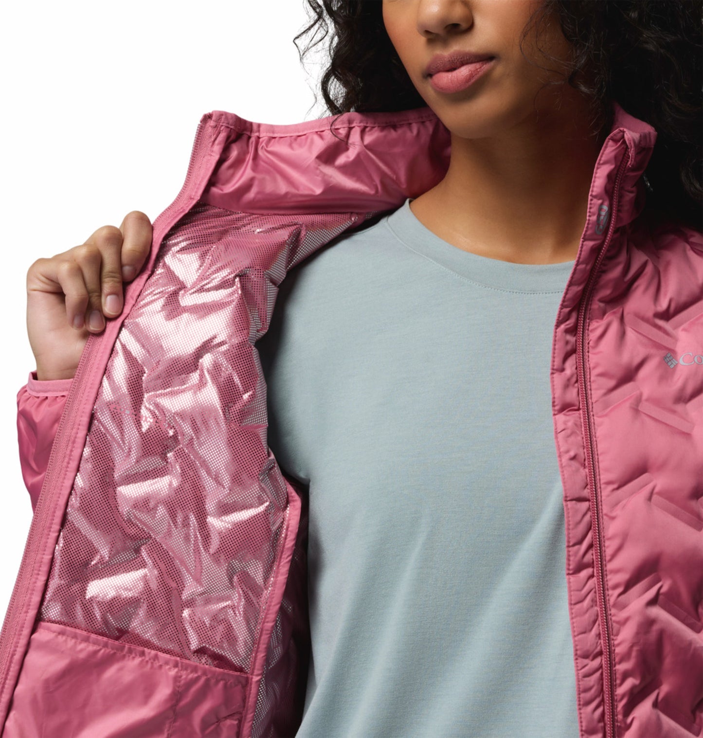 Columbia Women Pink Heat Seal Delta Ridge II Down Jacket
