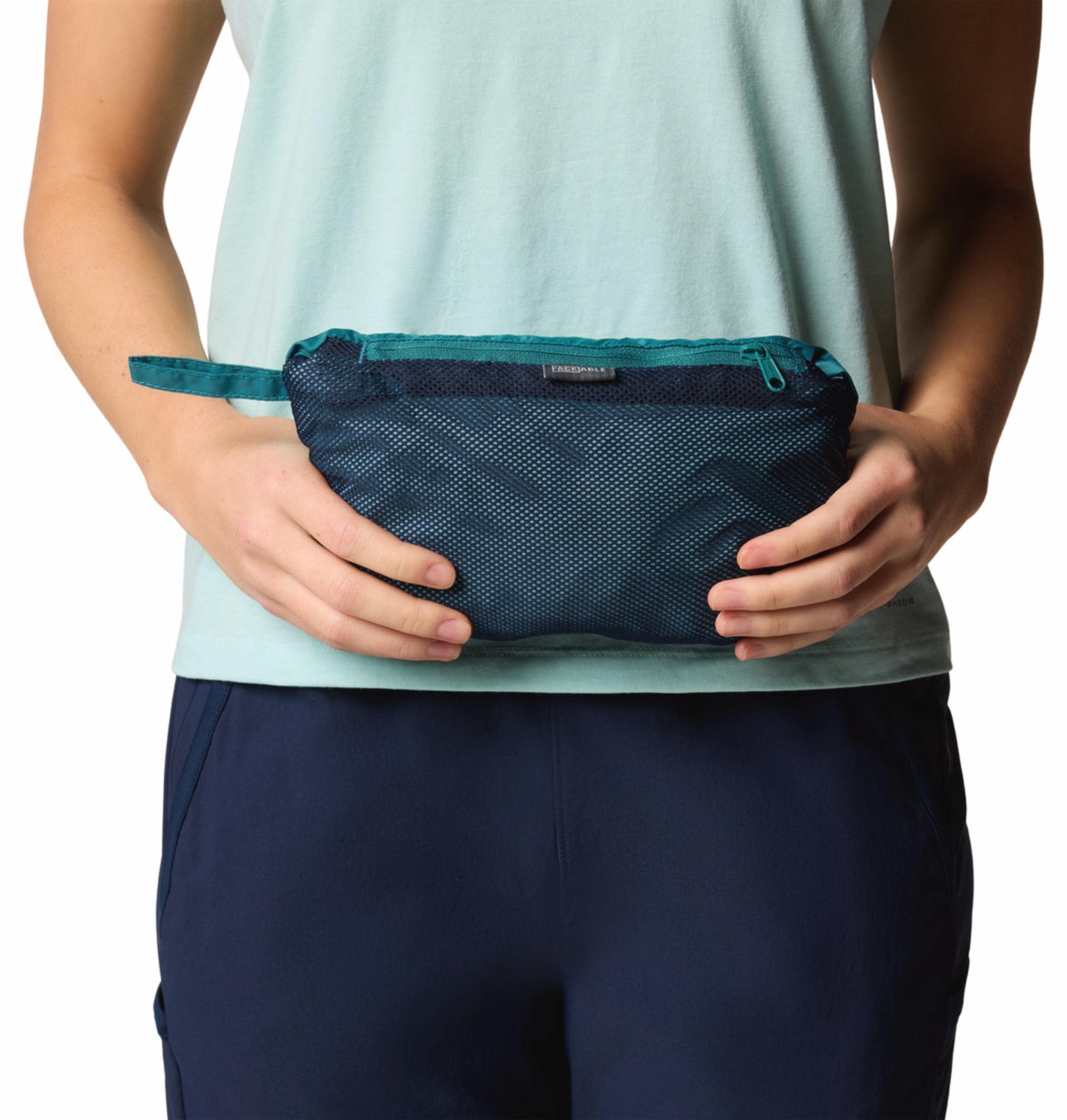 A Women Wearing Columbia Women Blue Switchback IV Jacket