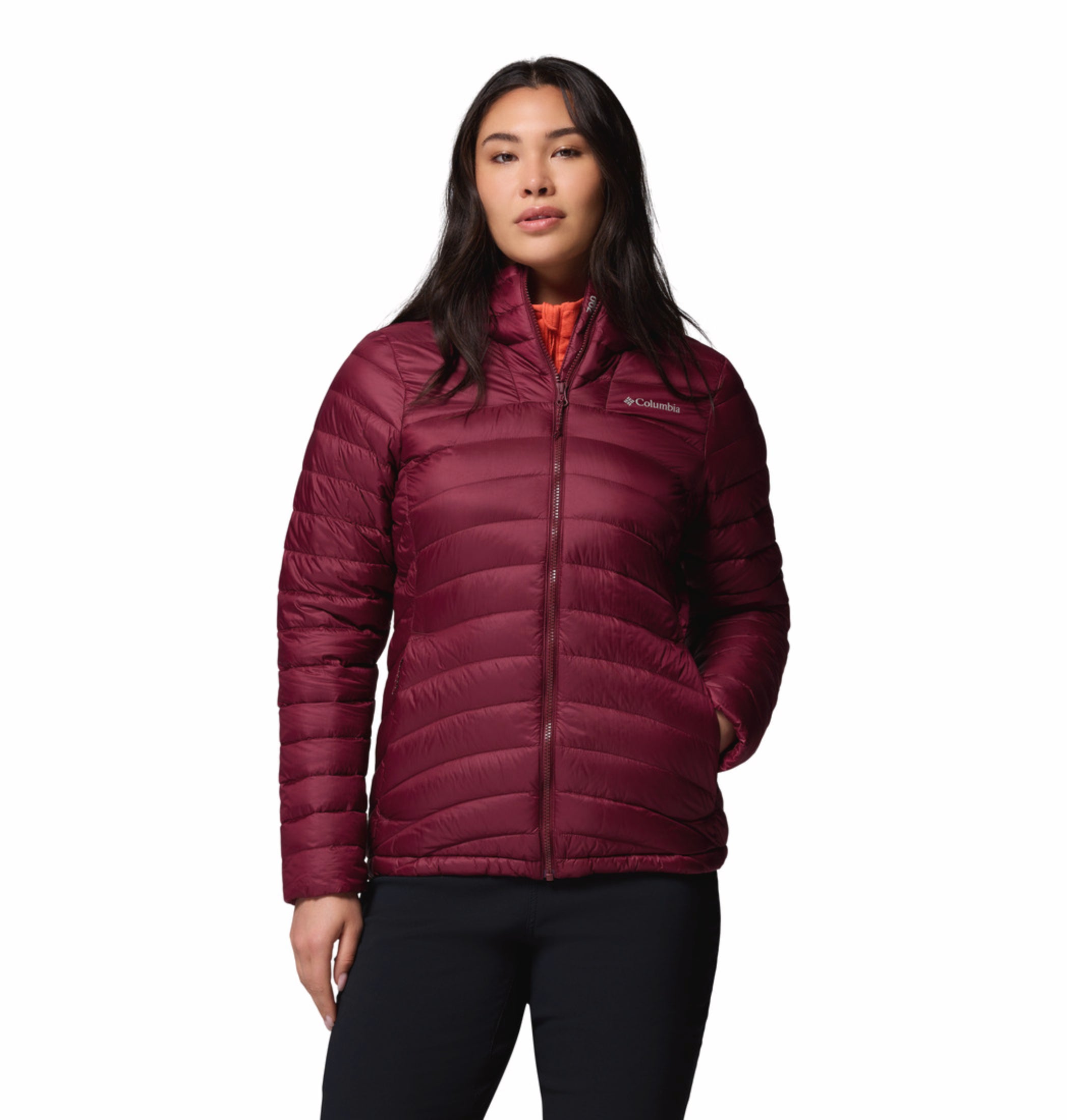 Columbia Women Maroon OmniShield Corelite Down Jacket