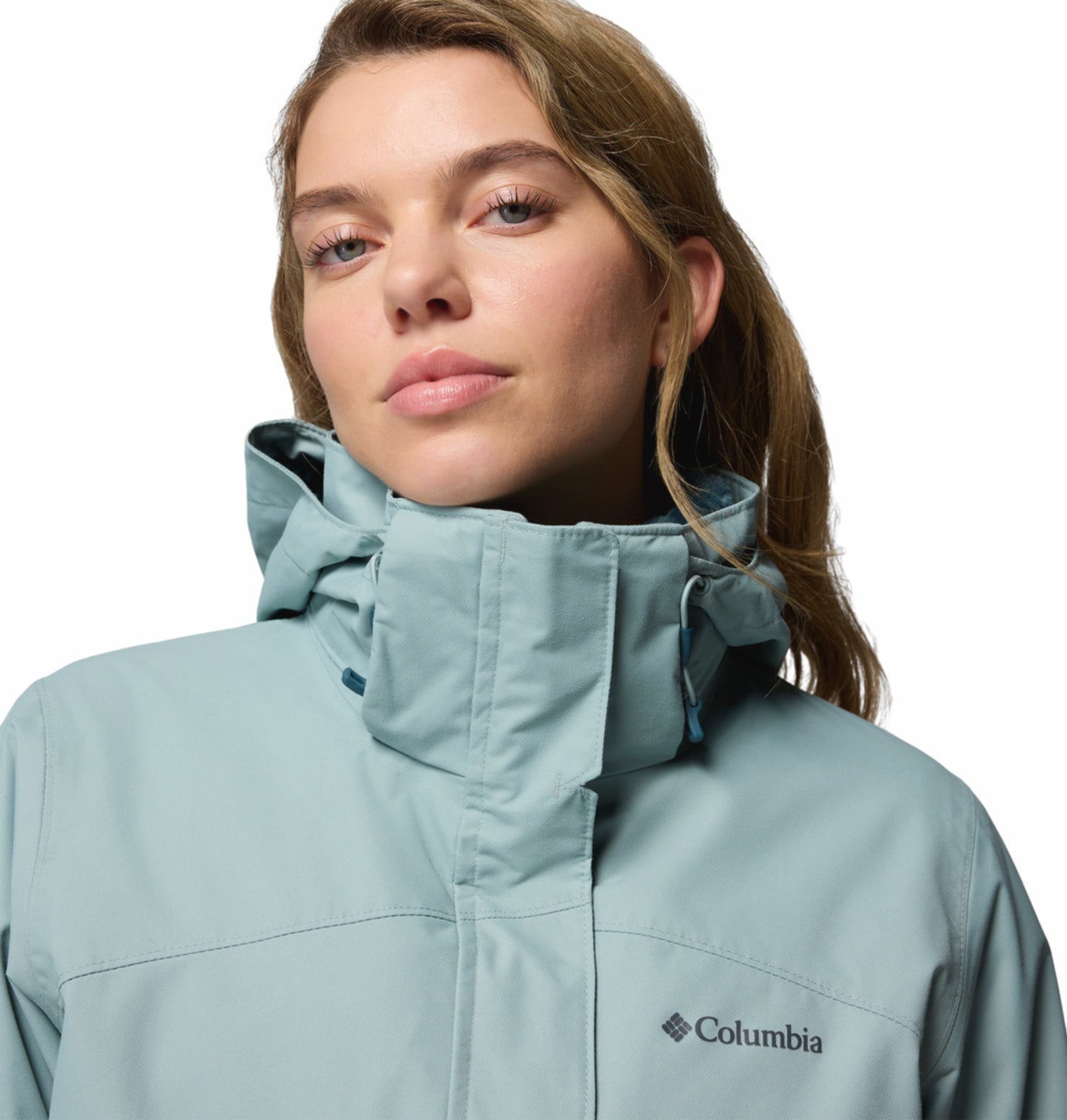 Columbia Women Blue Omni-Heat Reflective Bugaboo III Fleece Hooded Interchange Jacket