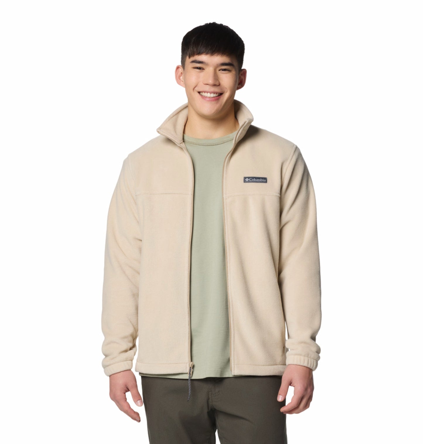 men beige steens mountain 2.0 fleece jacket plus size