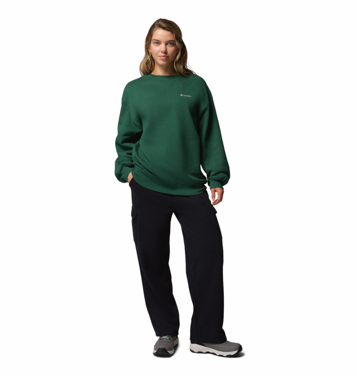 Columbia Women Green Aldermore Crew Fleece