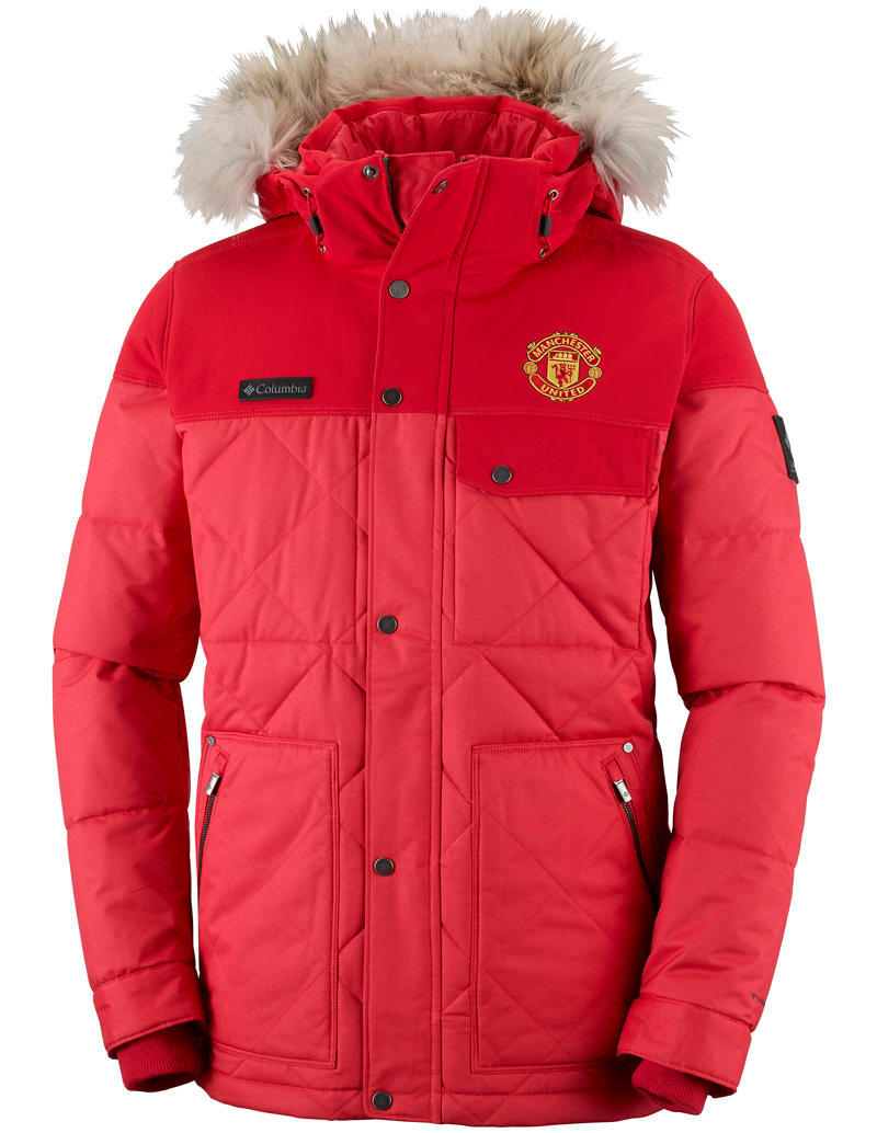 Columbia Men Red Barlow Pass 550 TurboDown Quilted Jacket