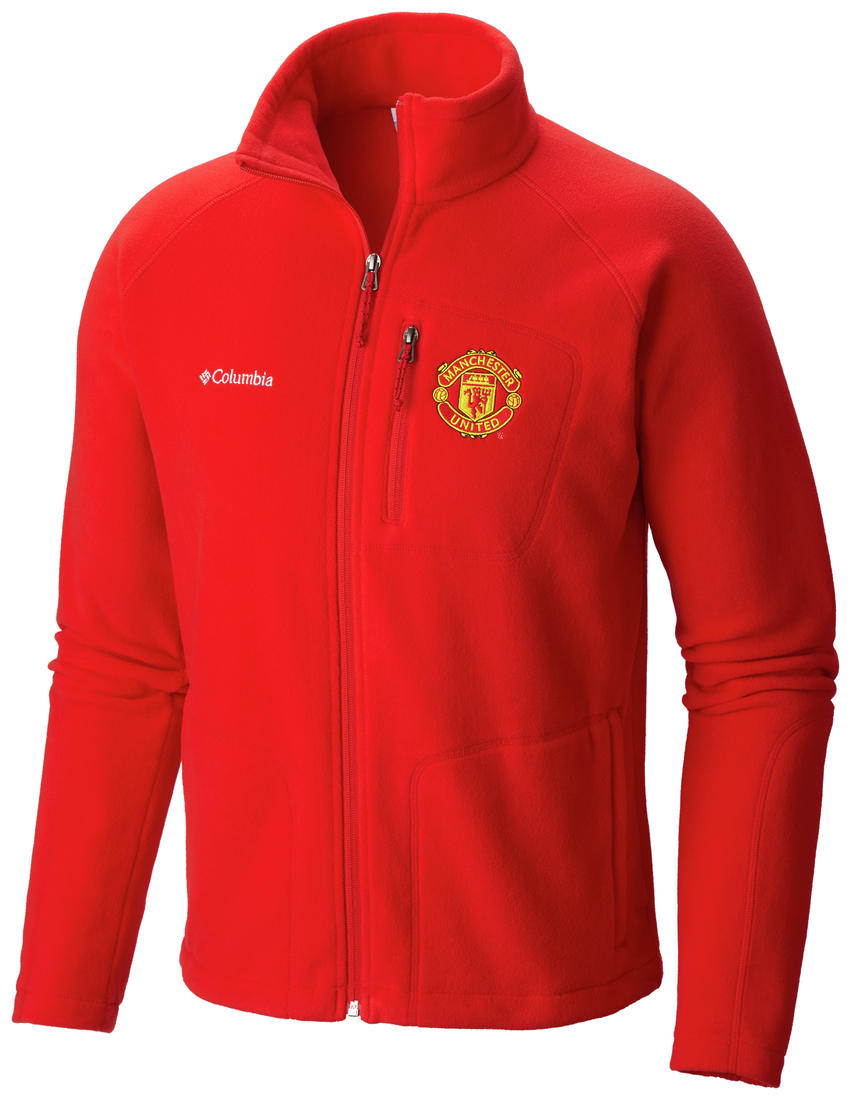 Columbia Men Red Fast Trek II Full Zip Fleece Jacket