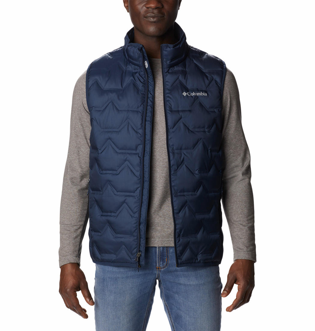 Columbia Men Blue Walker Mill Heat Seal Vest