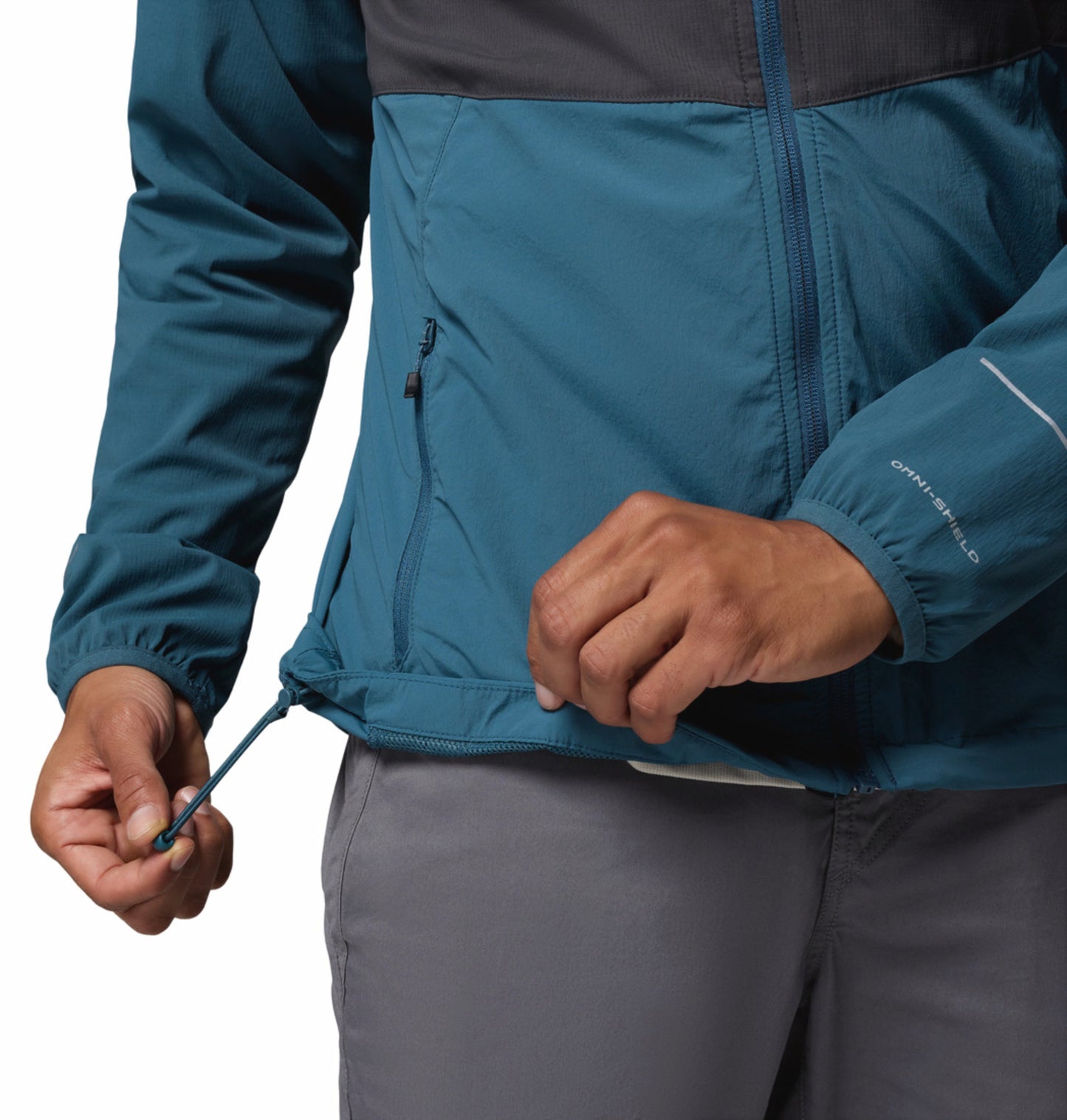 Columbia Men Blue Omni-Shield Tech II Windbreaker