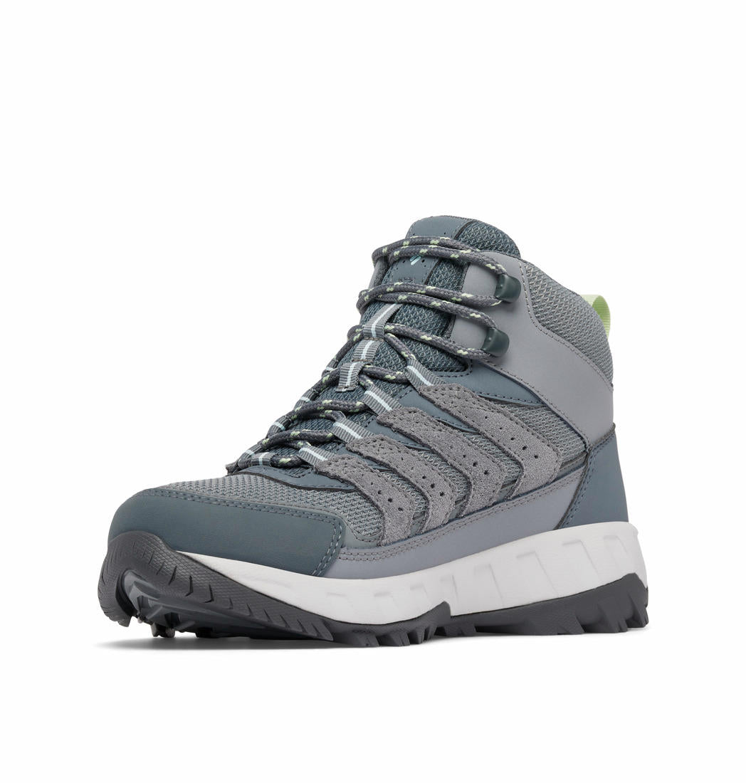 A Women Wearing Columbia Women Grey STRATA TRAIL MID WP