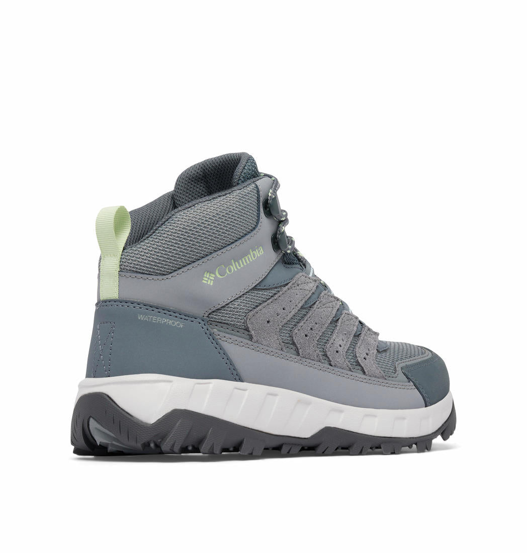 A Women Wearing Columbia Women Grey STRATA TRAIL MID WP