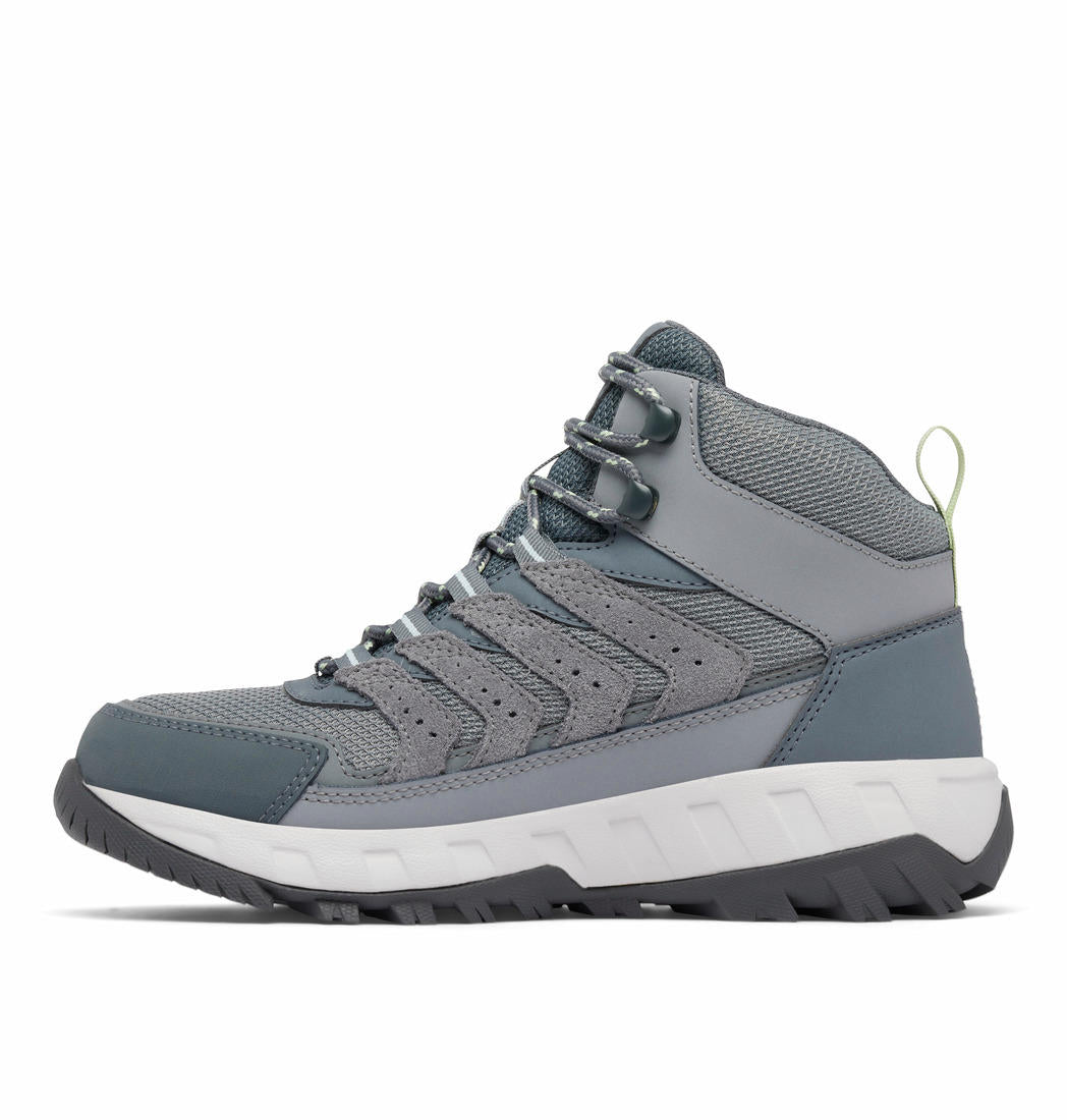 A Women Wearing Columbia Women Grey STRATA TRAIL MID WP