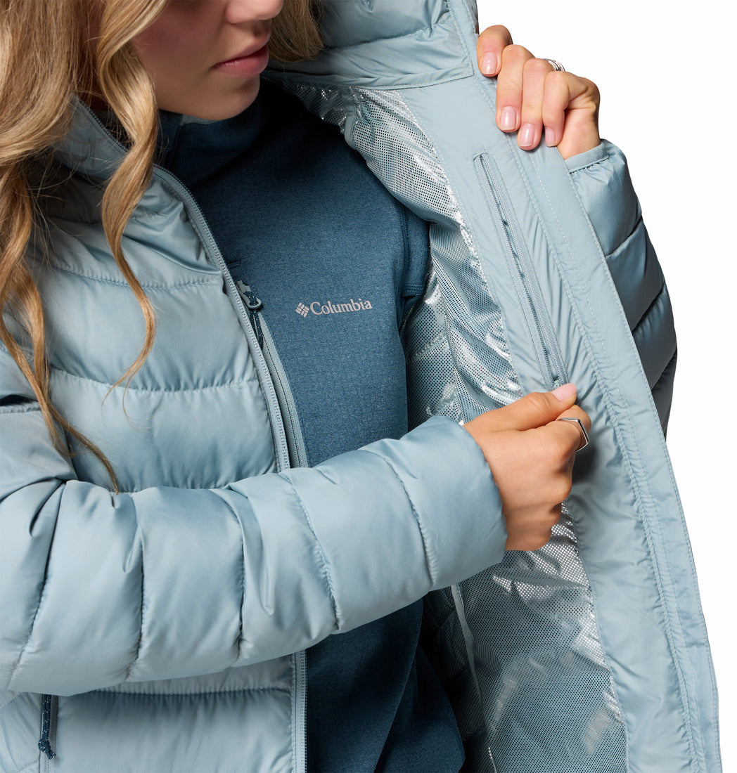 Columbia Women Blue Omni-Heat Reflective Powder Lite II Down Jacket